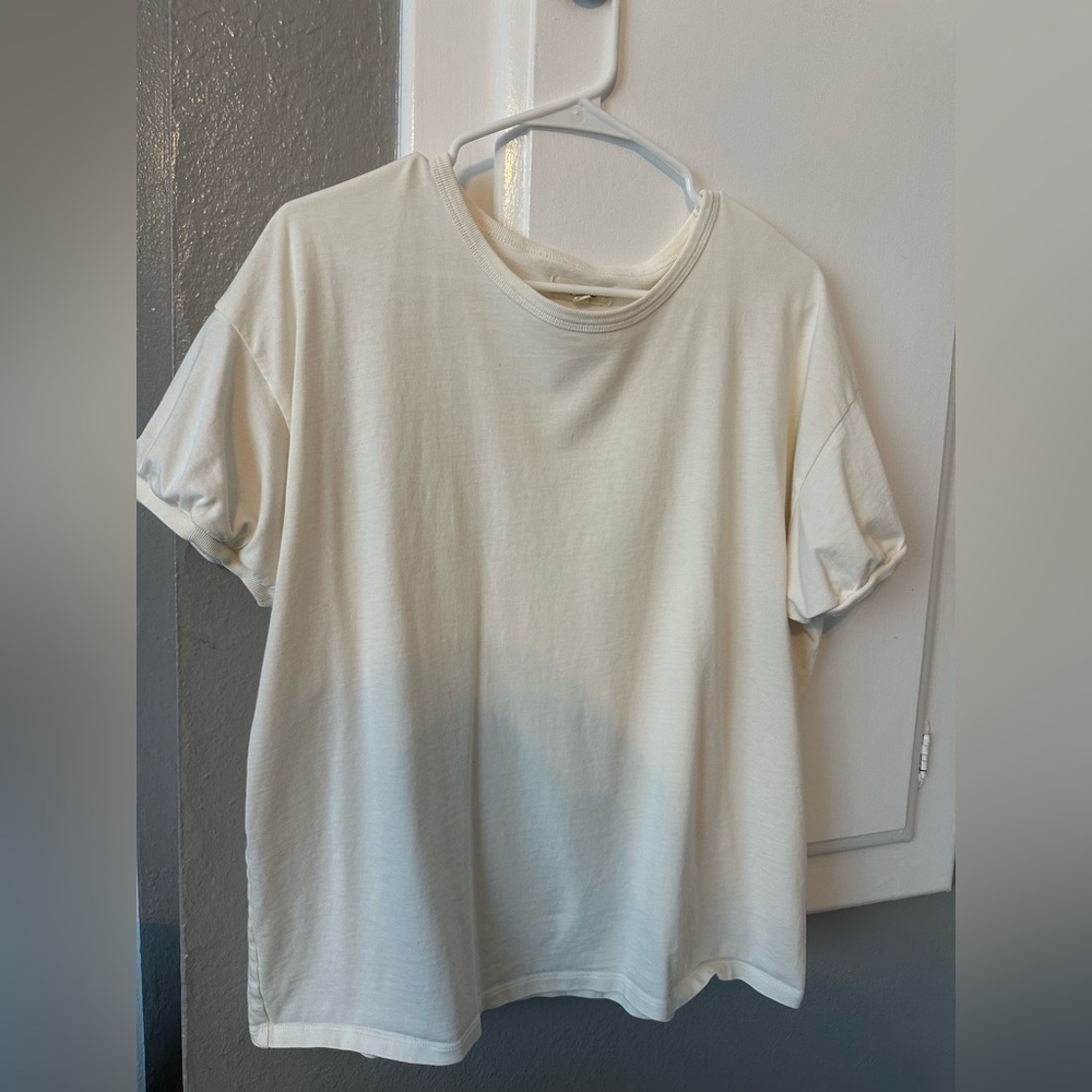 Madewell Cream Bubble Sleeve Tee